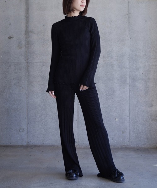 gina tricot(ジーナトリコ)の「Knitted babylock top(ニット/セーター・レディース・ブラック・S/M)」の9枚目の写真