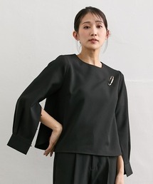 小さいサイズ　【レディーススーツ】2WAY9分袖ブラウス (セットアップ対応・上下別売り)　低身長さん・小柄女性