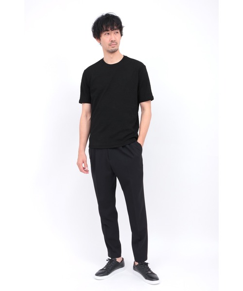 HIGH STREET（ハイストリート）の「HIGH STREET∴ウォールふくれジャカード半袖クルーネックカットソー（Tシャツ/カットソー・メンズ・ホワイト/ブラック・LL/L/M）」の11枚目の写真