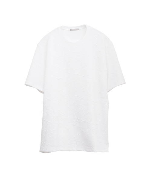 HIGH STREET（ハイストリート）の「HIGH STREET∴ウォールふくれジャカード半袖クルーネックカットソー（Tシャツ/カットソー・メンズ・ホワイト/ブラック・LL/L/M）」の16枚目の写真