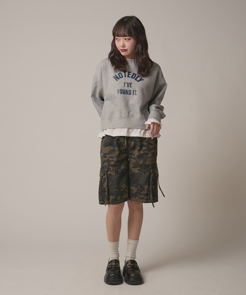 BLANK (ブランク)の「Layered Logo Sweat / 重ね着風ロゴスウェット 夏物 夏服(スウェット・レディース・ネイビー/グレー/ナチュラル・FREE)」の15枚目の写真