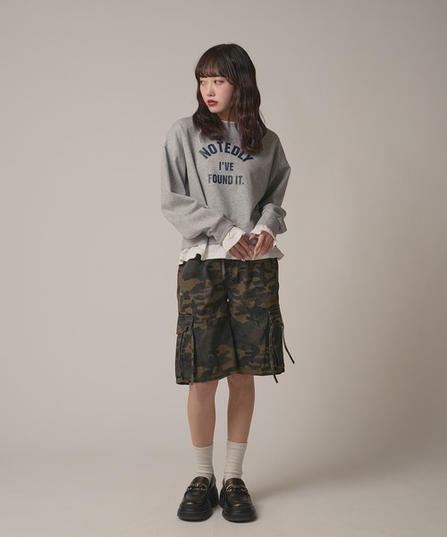 BLANK (ブランク)の「Layered Logo Sweat / 重ね着風ロゴスウェット 夏物 夏服(スウェット・レディース・ネイビー/グレー/ナチュラル・FREE)」の16枚目の写真