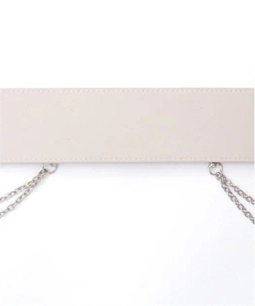 axes femme（アクシーズファム）の「チェーン付き太幅合皮ベルト（ベルト・レディース・ブラック/グレー・FREE）」の10枚目の写真