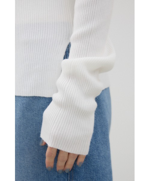 crie conforto（クリーコンフォルト）の「バラクラバニットプルオーバー　冬服 / フードあり（ニット/セーター・レディース・オフホワイト/グレー/ブラック・FREE）」の8枚目の写真