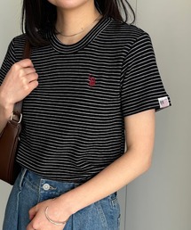 【U.S.POLO ASSN.】 華奢見えコンパクトスムースＴシャツ