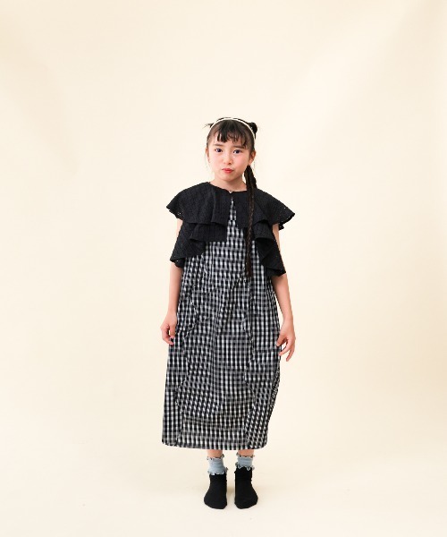 unica(ユニカ)の「カーデ付きチェック柄ウェーブラインワンピース(ワンピース・キッズ・レッド/ブラック・L/M/S/XL)」の20枚目の写真