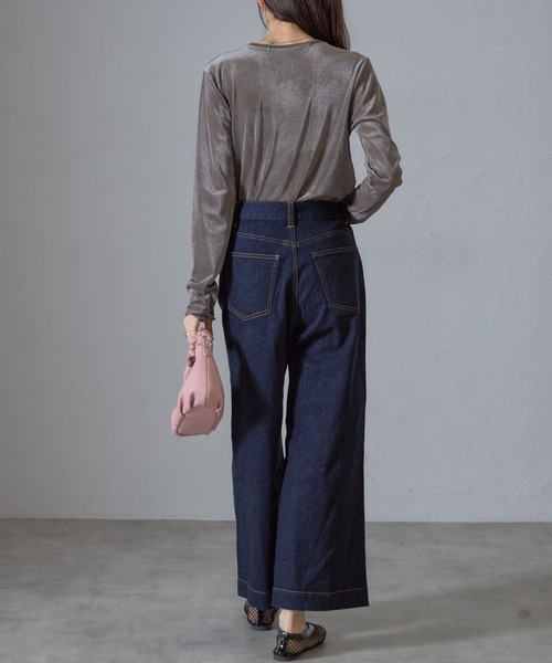 セール】【ZOZO限定】ワイドレッグデニムパンツ（デニムパンツ