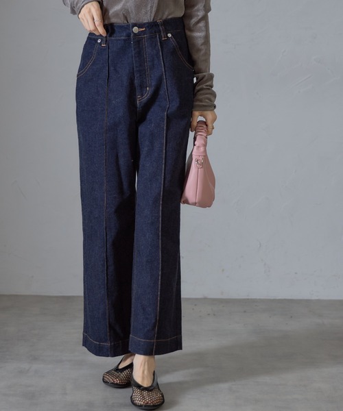NOMANIAI*日本未入荷*ジップ/マルチポケット ワイドデニムパンツ NOMANIAI*日本未入荷*ジップ/マルチポケット ワイドデニムパンツ