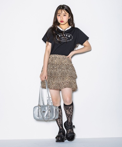 repipi armario(レピピ アルマリオ)の「レオパードティアードスカート(スカート・キッズ・レオパード・SMALL/LARGE/MEDIUM)」の3枚目の写真