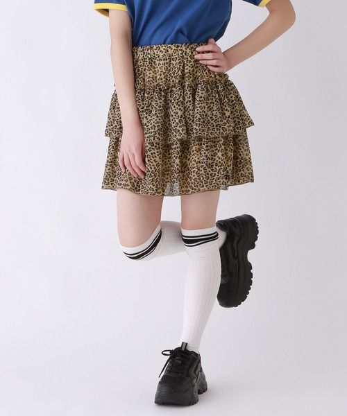 repipi armario(レピピ アルマリオ)の「レオパードティアードスカート(スカート・キッズ・レオパード・SMALL/LARGE/MEDIUM)」の8枚目の写真