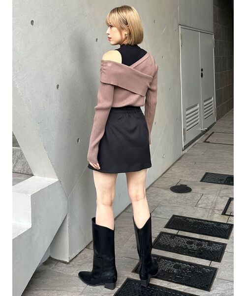 MURUA（ムルーア）の「レイヤードライクアシメニット（ニット/セーター・レディース・モカ/ブラック/ブルー・FREE）」の19枚目の写真