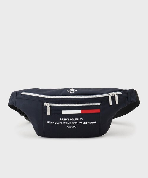 adabat（アダバット）の「◆【新レーベル ADABAT NAVY】トリコロールボディバッグ（ボディバッグ/ウエストポーチ・メンズ・ブラック/ネイビー/ダークグレー・00）」の5枚目の写真