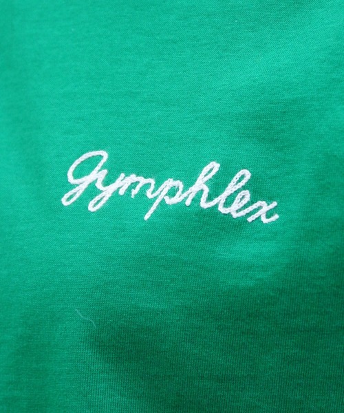 GYMPHLEX（ジムフレックス）の「GYMPHLEX/ジムフレックス　刺繍ショートスリーブTEE　ショートスリーブ 刺繍TEE　GY-C0446 COM（Tシャツ/カットソー・メンズ・ホワイト/グリーン/ブラック/チャコールグレー/ストライプ・12/M/L/XL）」の18枚目の写真
