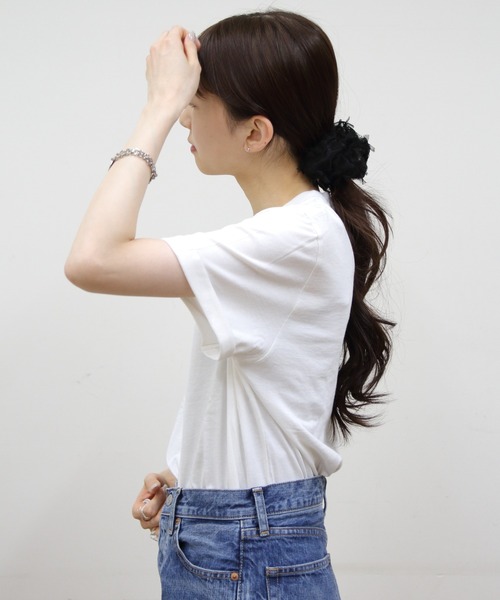 GYMPHLEX（ジムフレックス）の「GYMPHLEX/ジムフレックス　刺繍ショートスリーブTEE　ショートスリーブ 刺繍TEE　GY-C0446 COM（Tシャツ/カットソー・メンズ・ホワイト/グリーン/ブラック/チャコールグレー/ストライプ・12/M/L/XL）」の7枚目の写真