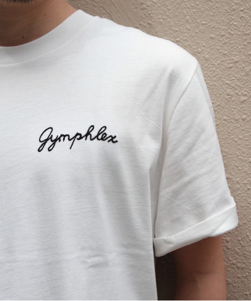 GYMPHLEX（ジムフレックス）の「GYMPHLEX/ジムフレックス　刺繍ショートスリーブTEE　ショートスリーブ 刺繍TEE　GY-C0446 COM（Tシャツ/カットソー・メンズ・ホワイト/グリーン/ブラック/チャコールグレー/ストライプ・12/M/L/XL）」の22枚目の写真