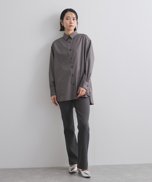 ketty(ケティ)の「セミフレアリブレギンスパンツ≪手洗い可能≫(その他パンツ・レディース・ブラック/ライトグレー・M)」の5枚目の写真