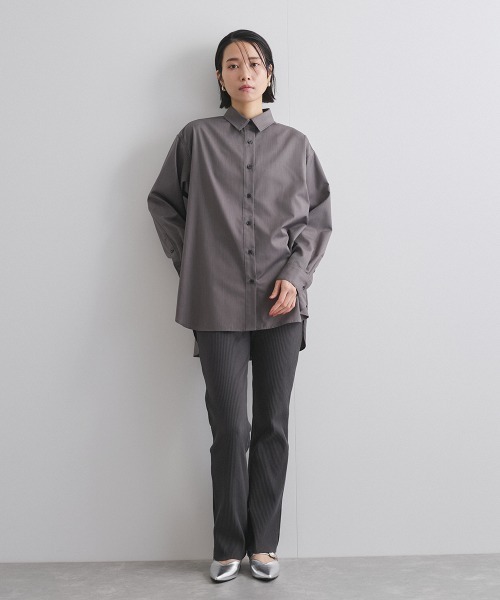 ketty(ケティ)の「セミフレアリブレギンスパンツ≪手洗い可能≫(その他パンツ・レディース・ブラック/ライトグレー・M)」の6枚目の写真