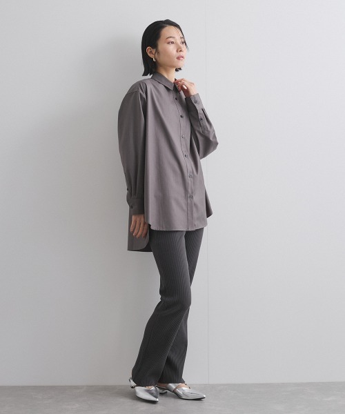 ketty(ケティ)の「セミフレアリブレギンスパンツ≪手洗い可能≫(その他パンツ・レディース・ブラック/ライトグレー・M)」の8枚目の写真