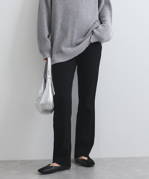 ketty(ケティ)の「セミフレアリブレギンスパンツ≪手洗い可能≫(その他パンツ・レディース・ブラック/ライトグレー・M)」の10枚目の写真