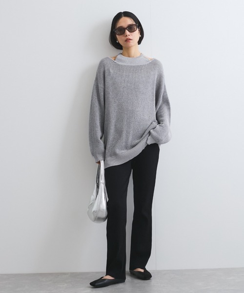 ketty(ケティ)の「セミフレアリブレギンスパンツ≪手洗い可能≫(その他パンツ・レディース・ブラック/ライトグレー・M)」の11枚目の写真