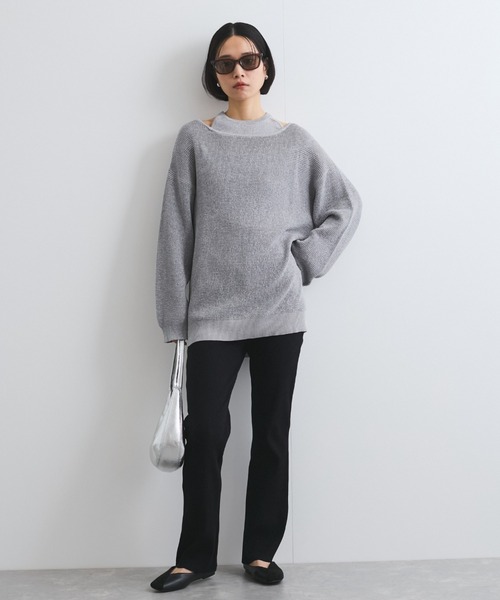 ketty(ケティ)の「セミフレアリブレギンスパンツ≪手洗い可能≫(その他パンツ・レディース・ブラック/ライトグレー・M)」の13枚目の写真
