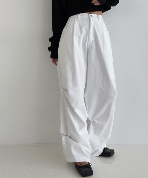 ROOPTOKYO(ループトウキョウ)の「ボタン付き ルーズシルエットストレートパンツ(スラックス・レディース・グレー/ブラウン/ホワイト/ブラック・FREE)」の19枚目の写真