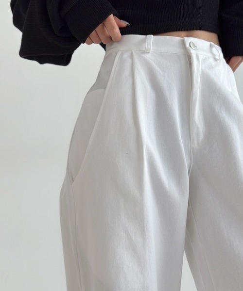 ROOPTOKYO(ループトウキョウ)の「ボタン付き ルーズシルエットストレートパンツ(スラックス・レディース・グレー/ブラウン/ホワイト/ブラック・FREE)」の18枚目の写真