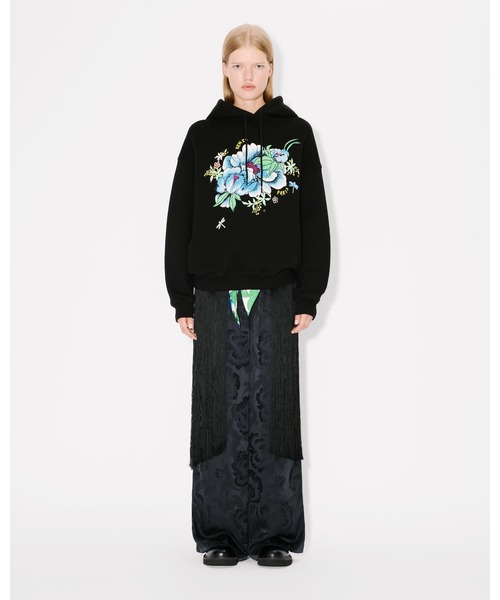トレーナー スウェット 'KENZO Peonies' エンブロイダリー オーバーサイズ フーディー レディース セール】'KENZO Peonies' エンブロイダリー オーバーサイズ