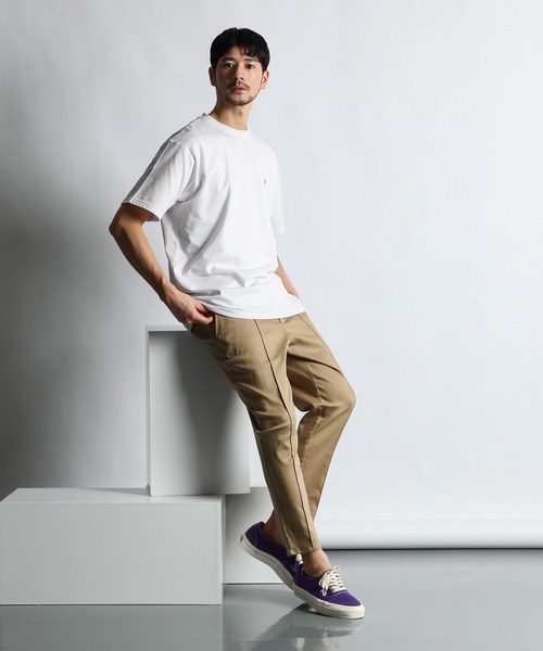 LANVIN en Bleu（ランバンオンブルー）の「2層構造 クールマックス "JL" バックプリント レギュラーフィット Tシャツ（Tシャツ/カットソー・メンズ・ブラック/ホワイト/グレイッシュベージュ・50/48/46/52）」の12枚目の写真