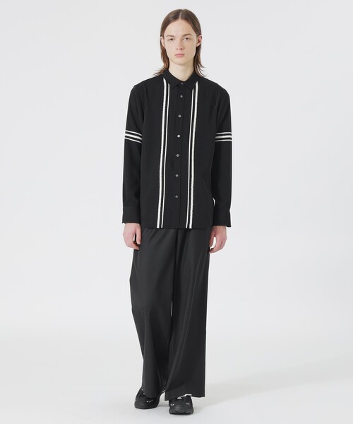 LOVELESS（ラブレス）の「ブライトコードトリミングシャツ（シャツ/ブラウス・メンズ・オフホワイト/ブラック・L/M/S）」の4枚目の写真