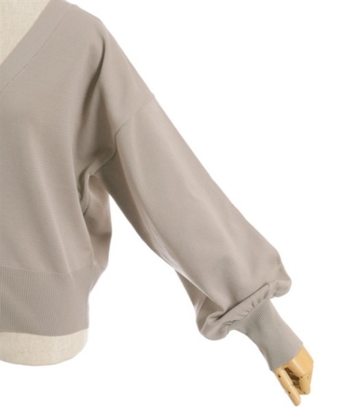 axes femme(アクシーズファム)の「ゴールドボタンニットカーデ(カーディガン/ボレロ・レディース・グリーン/ネイビー/グレイッシュベージュ・FREE)」の18枚目の写真