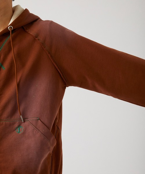 FAF(フェイク アス フラワーズ)の「AGED ZIP UP HOODIE/ジップアップフーディー/ヴィンテージ加工/FAF(パーカー・メンズ・ブラウン・3/1)」の12枚目の写真