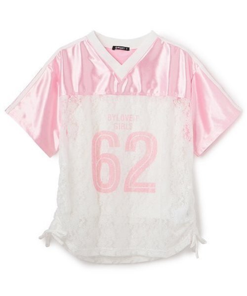 by LOVEiT(バイラビット)の「【ニコ☆プチ・Cuugal掲載】ガーリーナンバーTシャツ(Tシャツ/カットソー・キッズ・ピンク/ブラック/オフホワイト・140cm/150cm/160cm/120cm/130cm)」の3枚目の写真