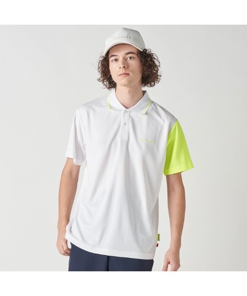 VIVA HEART(ビバハート)の「【VIVA HEART/GOLF】半袖配色カノコ半袖ポロ(ポロシャツ・メンズ・ライトグリーン/オフホワイト/ネイビー・50/48/52)」の1枚目の写真