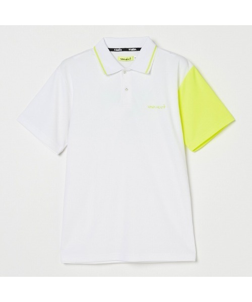 VIVA HEART(ビバハート)の「【VIVA HEART/GOLF】半袖配色カノコ半袖ポロ(ポロシャツ・メンズ・ライトグリーン/オフホワイト/ネイビー・50/48/52)」の6枚目の写真