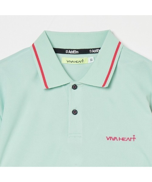 VIVA HEART(ビバハート)の「【VIVA HEART/GOLF】半袖配色カノコ半袖ポロ(ポロシャツ・メンズ・ライトグリーン/オフホワイト/ネイビー・50/48/52)」の10枚目の写真