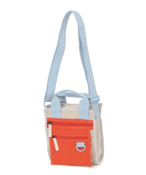 BAYFLOW（ベイフロー）の「[500mlペットボトルも入る]ポケット付きライトスクエアショルダー（ショルダーバッグ・レディース・カーキ/ブラック/アイボリー・FREE）」の9枚目の写真