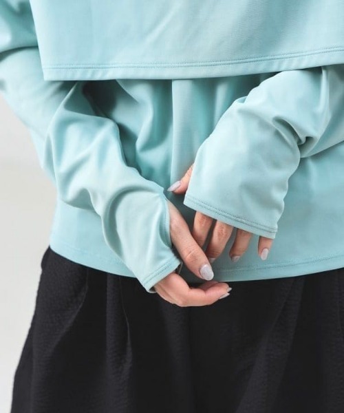 HELLY HANSEN（ヘリーハンセン）の「HELLY HANSEN / シャルム ラッシュガード 3WAY トップス（S～M）（レディース）（Tシャツ/カットソー・レディース・ミント/ブラック・MEDIUM/SMALL）」の3枚目の写真