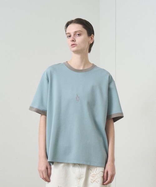 TROVE(トローヴ)の「RINGER TEE(Tシャツ/カットソー・メンズ・チャコールグレー/グレー系その他・1/3)」の2枚目の写真