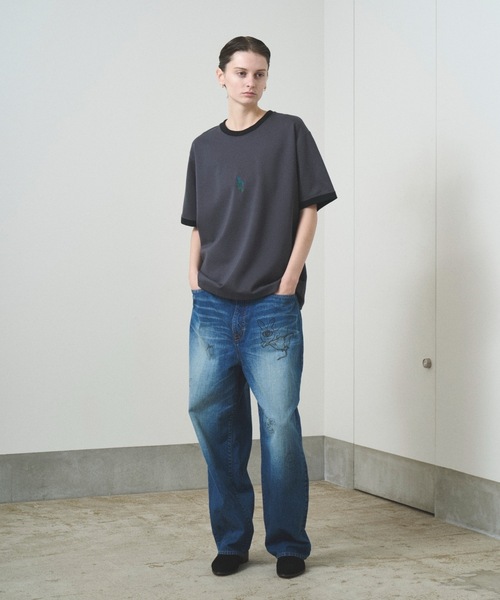 TROVE(トローヴ)の「RINGER TEE(Tシャツ/カットソー・メンズ・チャコールグレー/グレー系その他・1/3)」の8枚目の写真