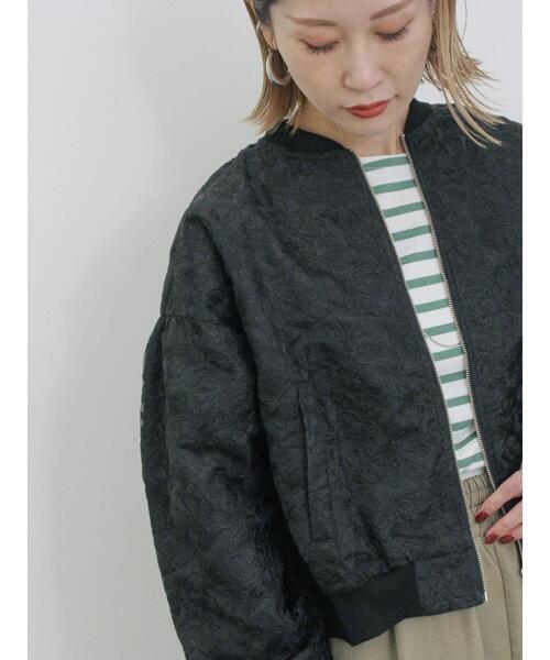 Samansa Mos2 blue（サマンサモスモスブルー）の「総刺繍シアーブルゾン（ブルゾン・レディース・キナリ/グレー/ブラック・F）」の13枚目の写真