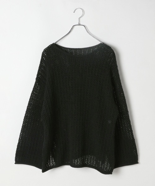 LEPSIM(レプシィム)の「5ゲージテープヤーンチュニック 243139(ニット/セーター・レディース・ライトブルー/ブラック/キナリ/レンガ・FREE)」の13枚目の写真