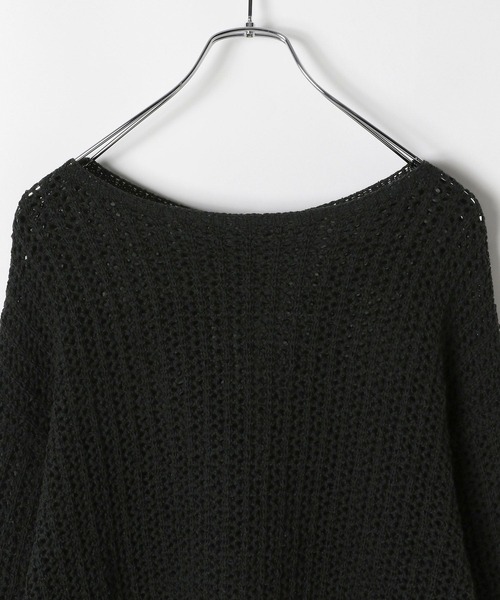 LEPSIM(レプシィム)の「5ゲージテープヤーンチュニック 243139(ニット/セーター・レディース・ライトブルー/ブラック/キナリ/レンガ・FREE)」の18枚目の写真