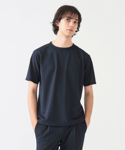 B:MING by BEAMS（ビーミングバイビームス）の「Breeze Cool(R) メッシュ Tシャツ (セットアップ対応)（Tシャツ/カットソー・メンズ・チャコールグレー/ネイビー・LARGE/MEDIUM/X-LARGE/SMALL）」の2枚目の写真