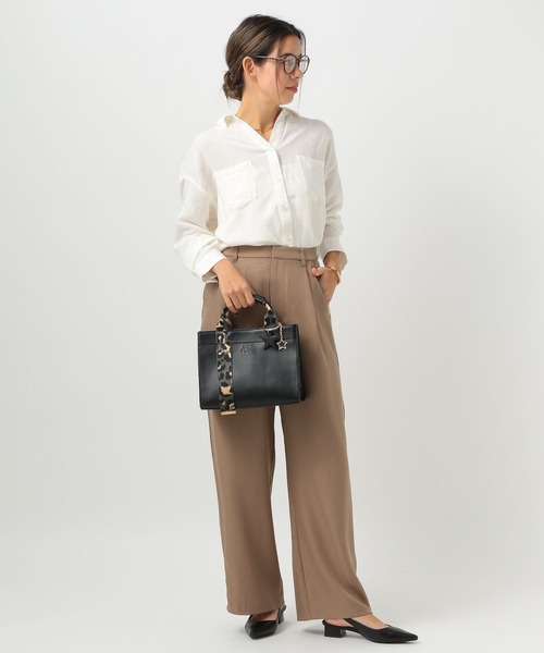 BAYFLOW（ベイフロー）の「[簡単ブラウジング仕様]リネンシャツ（シャツ/ブラウス・レディース・オフホワイト/ネイビー系/ライトグリーン/ピンク/ベージュ/イエロー系・SMALL/MEDIUM）」の15枚目の写真