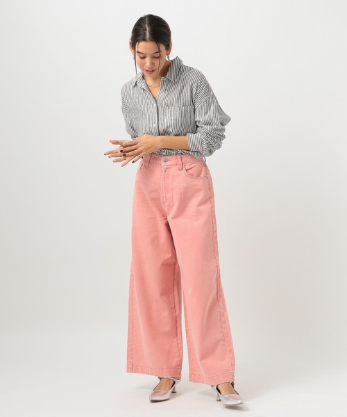 BAYFLOW（ベイフロー）の「[簡単ブラウジング仕様]リネンシャツ（シャツ/ブラウス・レディース・オフホワイト/ネイビー系/ライトグリーン/ピンク/ベージュ/イエロー系・SMALL/MEDIUM）」の22枚目の写真