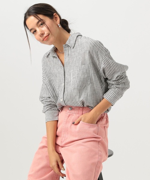 セール】[簡単ブラウジング仕様]リネンシャツ（シャツ/ブラウス