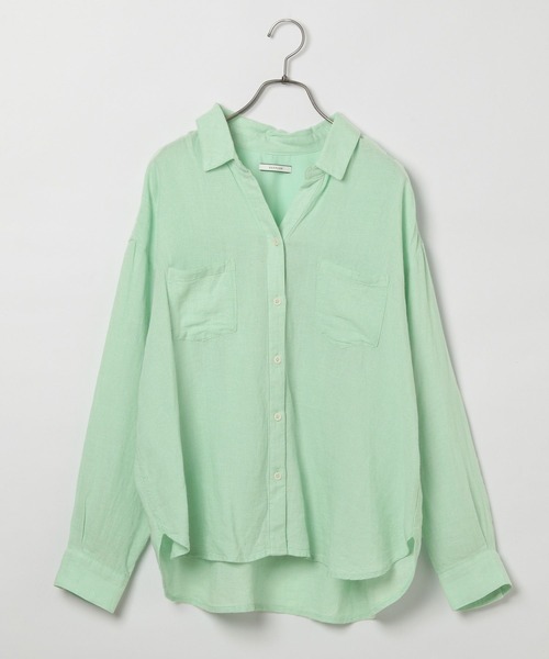 富士通 - Morr セール】[簡単ブラウジング仕様]リネンシャツ（シャツ/ブラウス