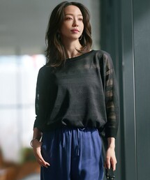 23区【洗える】スパングル ボートネック ニット 23区 ニット セーター 「洗える」スパングル ボートネック