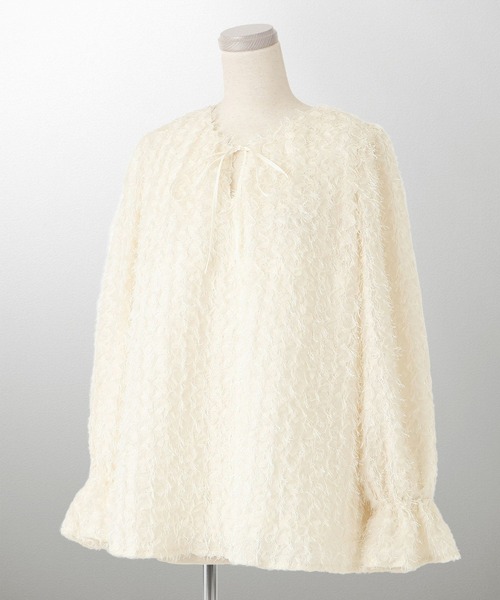 HUIT bouquet(ユイット)の「2way フェザー ブラウス HUIT(シャツ/ブラウス・レディース・ブラック/アイボリー・M)」の10枚目の写真